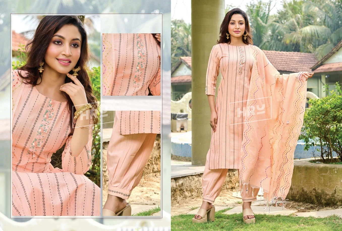 Hru Womanis 37 Cotton Viscose Wholesale Readymade Salwar Suit Catalog — Wholesale Salwar Suits, MPA wholesale from Surat — view 2
